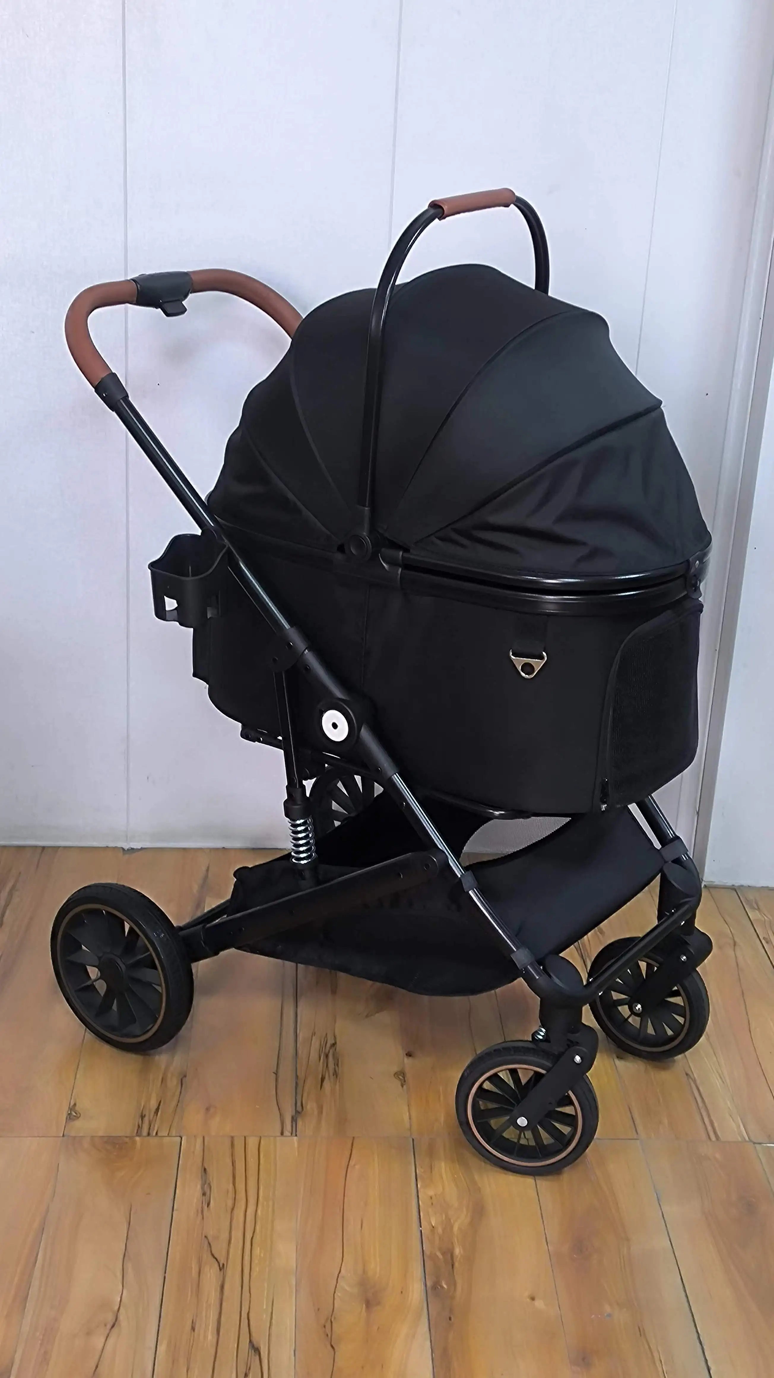 Premium Rubber-Wheel Jogger Pet & Baby Stroller for Dogs & Cats
