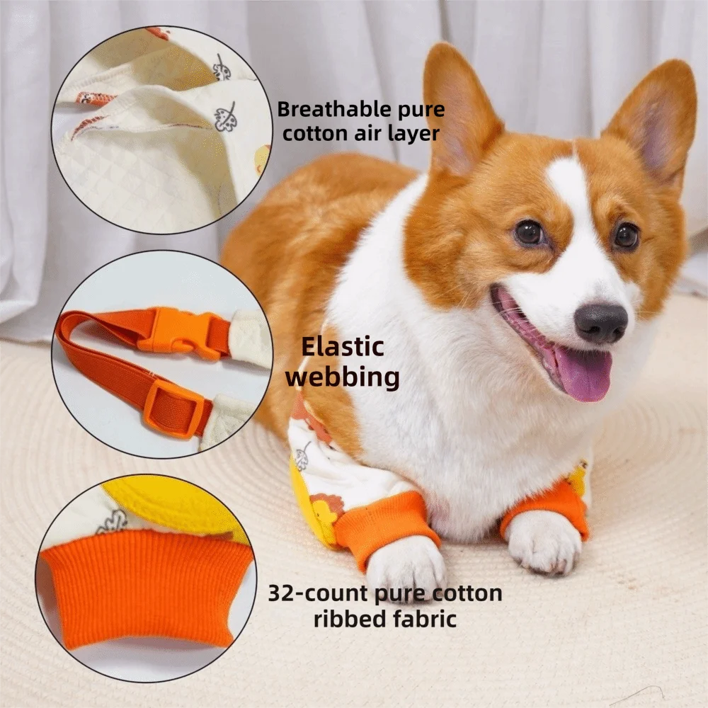 Dog Elbow Brace with Cartoon Pattern (Anti-Lick, Joint Protection, Elastic)