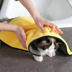 Super Absorbent Microfiber Pet Bath Towel — Quick-Drying, 4 Sizes