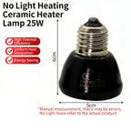 Ceramic Infrared Heat Lamp — No-Light Nighttime Heat for Lizards & Snakes, 25W-100W
