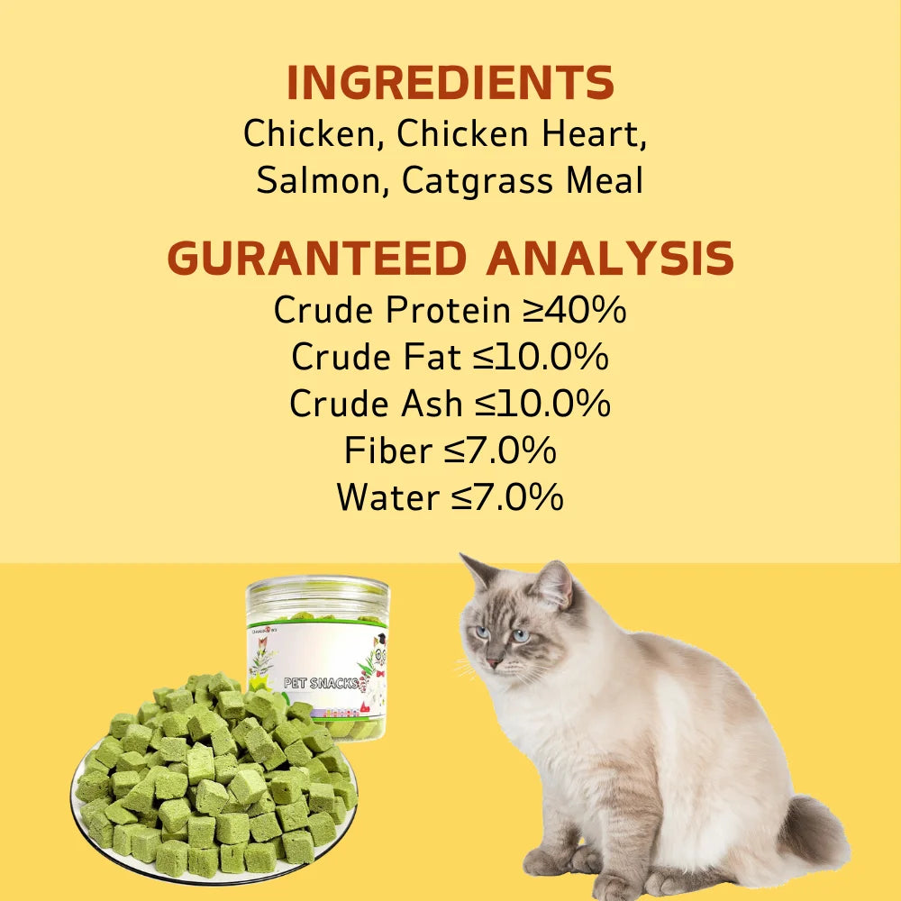 Chicken-Flavored Cat Grass Hairball Treats — 3.8oz Dental & Hairball Support Chews