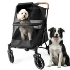 Premium All-Terrain Dog Stroller with Carbon Steel Frame for Medium Dogs — Max 55 lbs