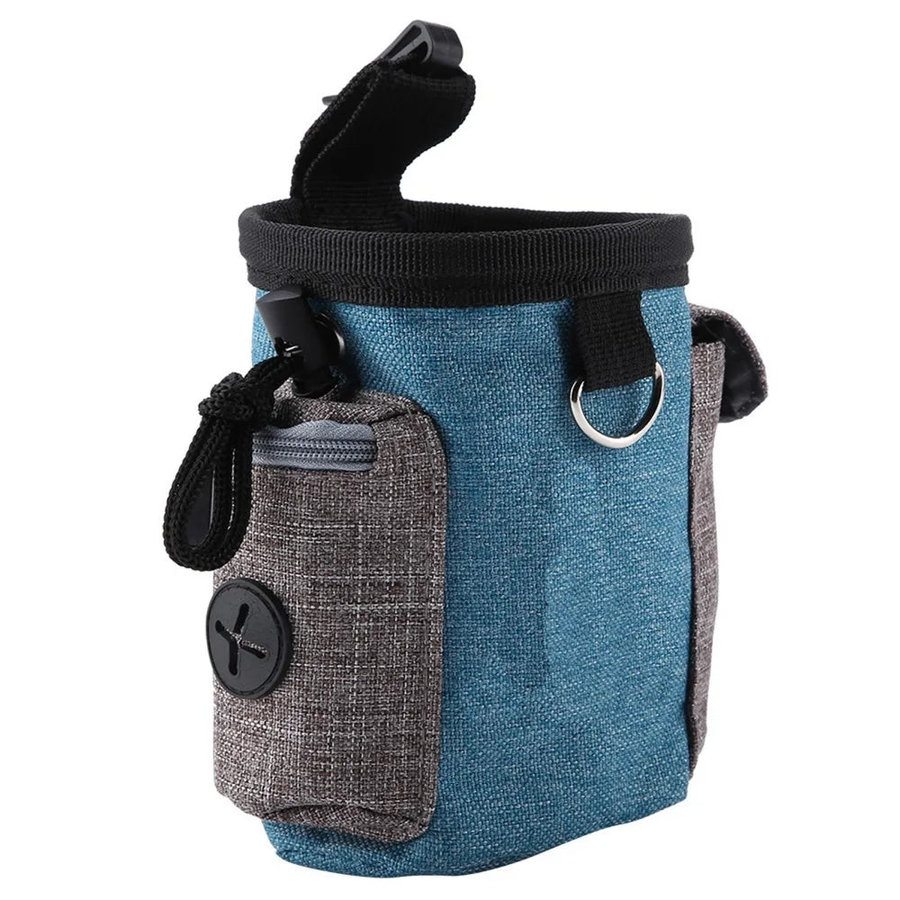 Linen Dog Waist Pack Treat Pouch (Adjustable, Water-Resistant, Cotton)