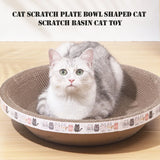 2-in-1 Cardboard Cat Scratcher Bowl Bed