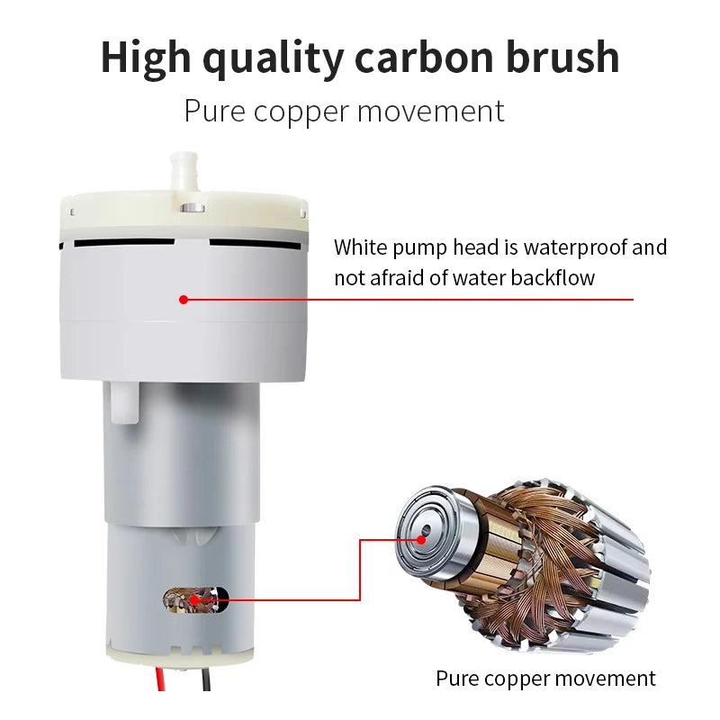 DC 12V Mini Aquarium Air Pump — Adjustable PWM