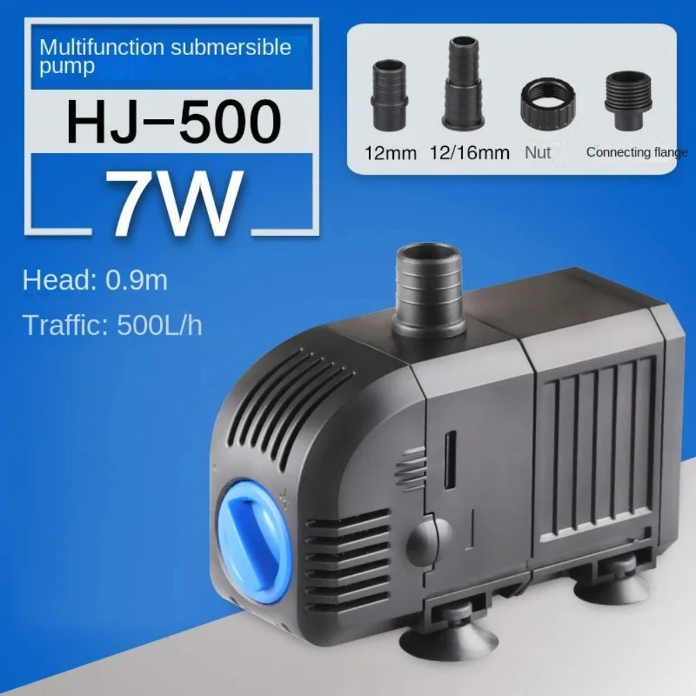 HJ Series Submersible Fountain Pump (500–3000L/H, Adjustable Flow)