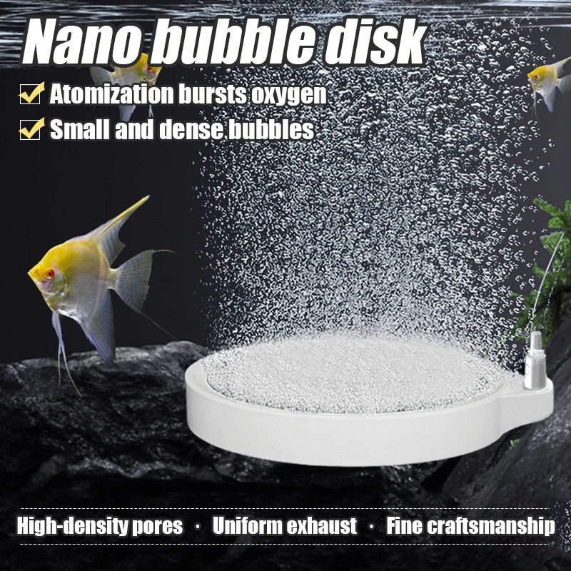 Disc Bubble Air Stone Diffuser (Aquarium Oxygen Aerator, Fine Bubble)