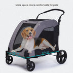Heavy-Duty XL Dog Stroller Cart — 60 kg / 132 lbs Capacity Folding Wagon Pram for Large & Giant Dogs