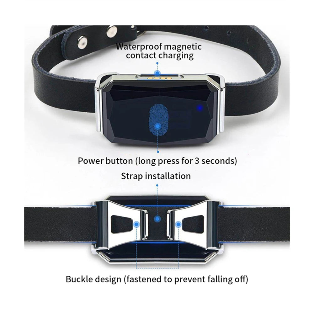 A25F-G12 Waterproof IP67 GPS Smart Collar Tracker for Pets & Kids
