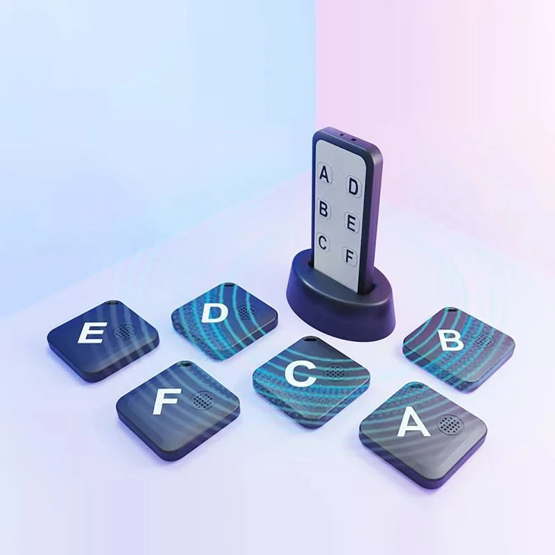 6-Piece Wireless Key Finder Set - One-Touch Anti-Loss Locator for Keys, Pets & Bags