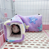Plush Hammock Tunnel — Cozy Cage Hideout for Hamsters & Small Pets