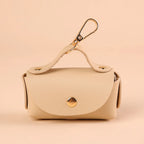Leather Pet Waste Bag Dispenser with Keychain (Multi-Color, Lightweight)