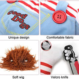 Creepy Doll Costume for Dogs (Funny Cosplay Party Outfit)