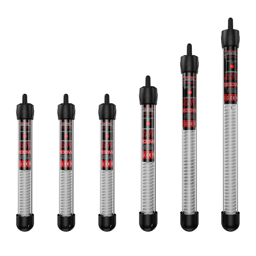 Adjustable Submersible Aquarium Heater Rod (25–300W, 110–220V, Thermostat)