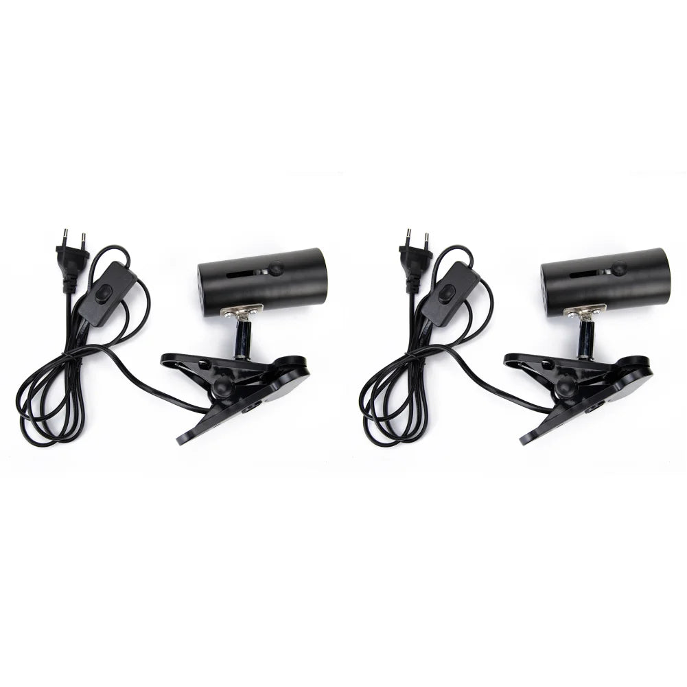 360° Rotating E27 Lamp Holder — Clip-On Reptile Heat & UV Fixture