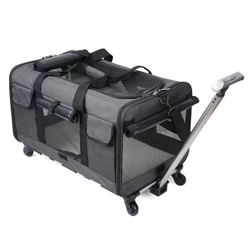 Oxford Square Fashionable Pet Stroller Travel Cage — Large Space