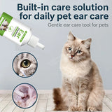 Natural Herbal Pet Ear Wash — Gentle 60ml Cleaning Fluid for Dogs & Cats