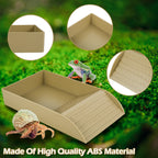 Anti-Slip Tortoise Bathing Dish — Dual-Ramp Food & Water Bowl