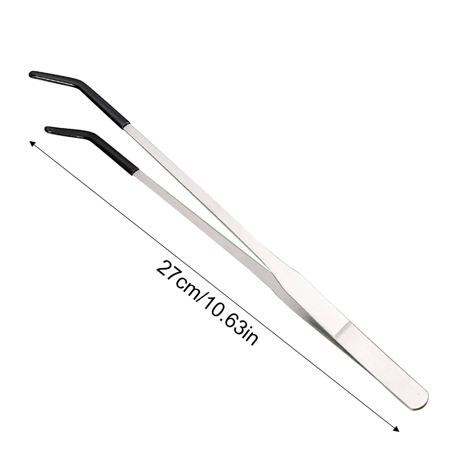 Stainless Steel Reptile Feeding Tongs — Rubber-Tip Tweezers for Safe Hand-Feeding