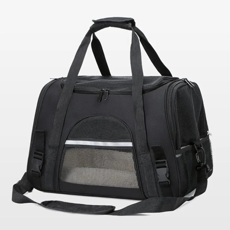Portable Breathable Handheld Foldable Pet Travel Bag & Car Carrier for Small Dogs & Cats