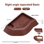 Dual-Use Turtle Bath Basin — Half-Water Habitat & Feeding Box