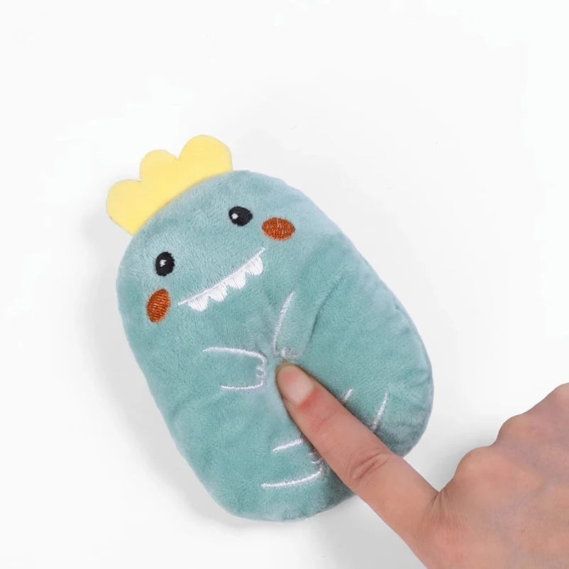 Cartoon Animal Plush Cat Chew Toy — Bite-Resistant Teething Relief