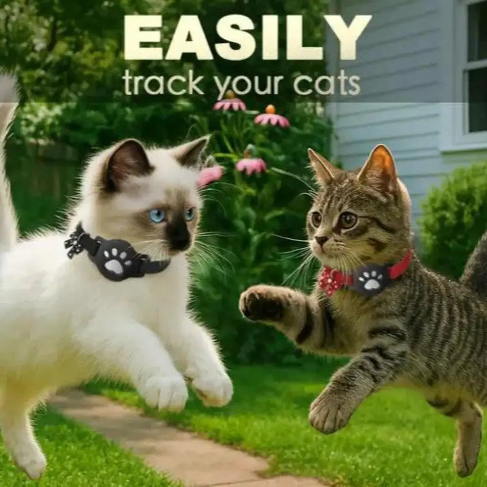 Reflective Pet Collar GPS Necklace with AirTag Holder - Waterproof