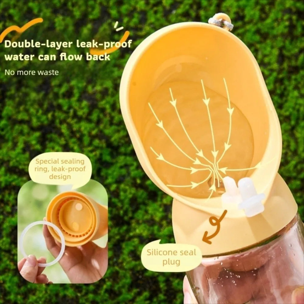 Leakproof Dog Water Bottle with Bowl (Large Capacity, Outdoor, Portable)