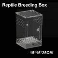 Acrylic Reptile Breeding Box — Clear Ventilated Habitat for Spiders & Insects