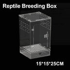 Acrylic Reptile Breeding Box — Clear Ventilated Habitat for Spiders & Insects