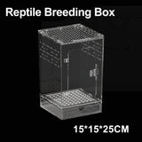 Acrylic Reptile Breeding Box — Clear Ventilated Habitat for Spiders & Insects