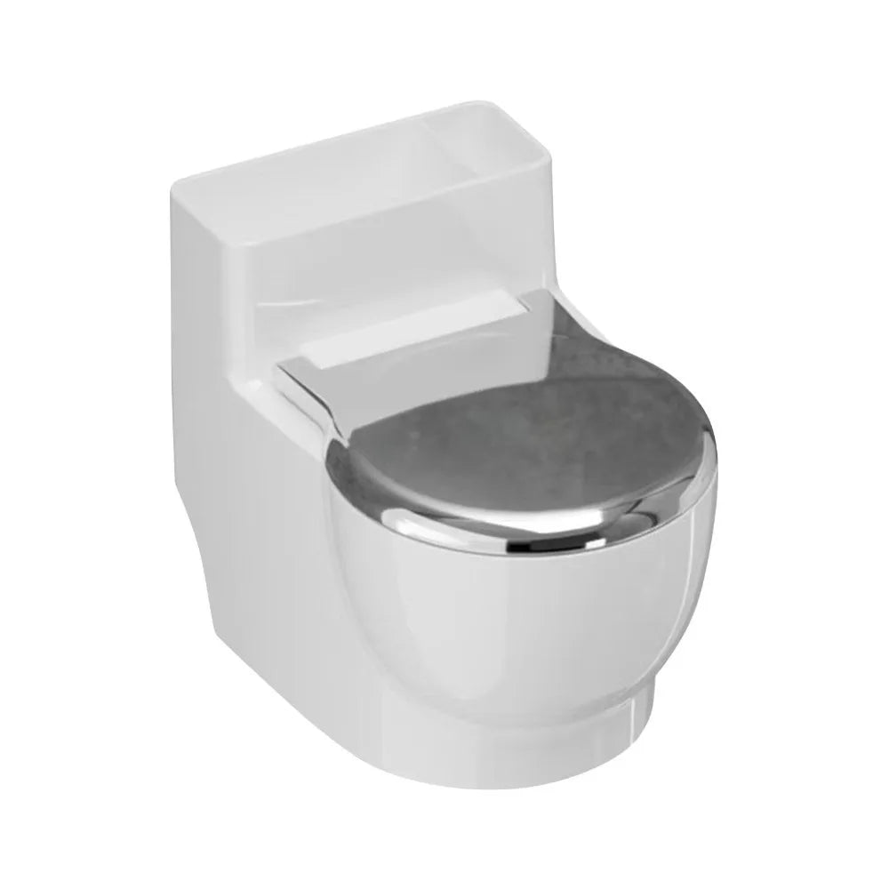Toilet-Shaped Pet Water Bowl (Stainless Steel, Anti-Spill, Non-Slip)