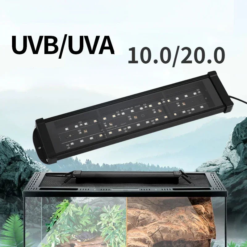 UVA+UVB Full Spectrum LED Reptile Light — 10.0/20.0 Sunbathing Lamp