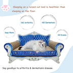 Couch-Shaped Cardboard Cat Scratcher Sofa with Catnip