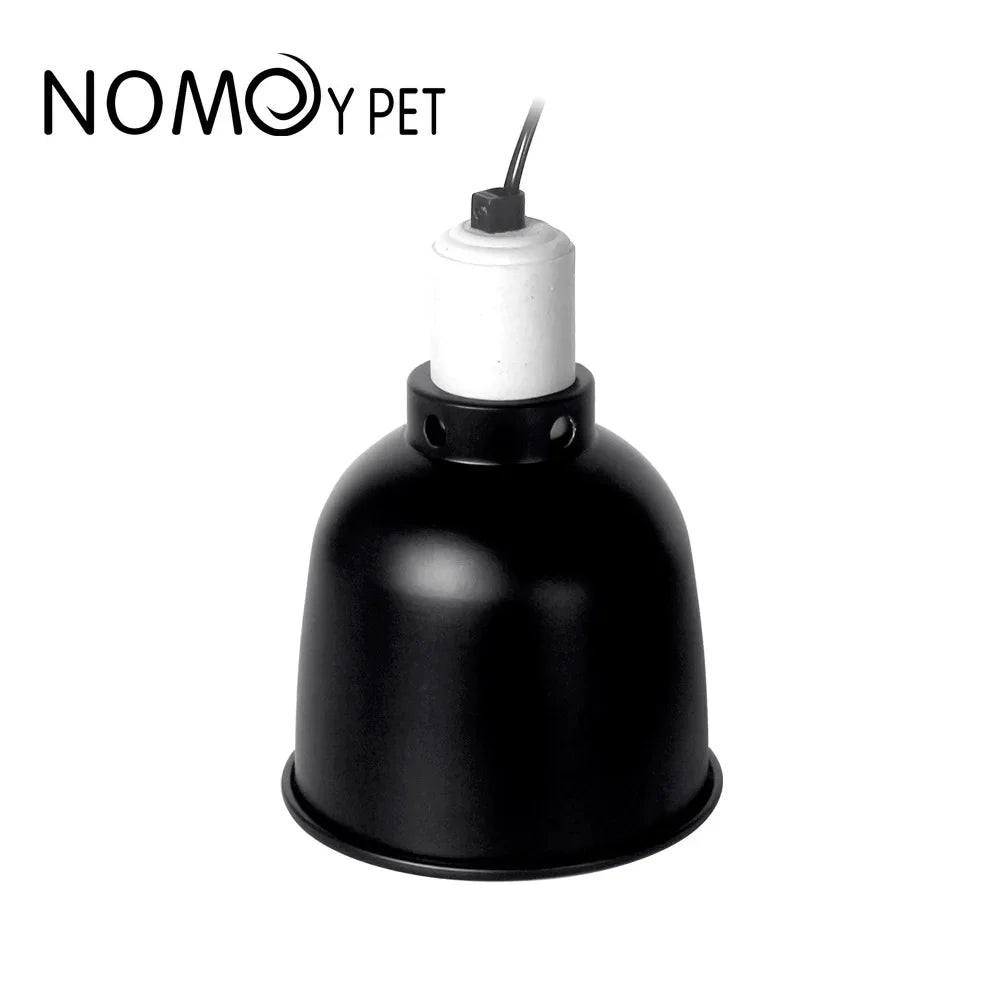 5.5in Reptile Lamp Dome with Ceramic Socket — Anti-Scald Shade for Terrariums