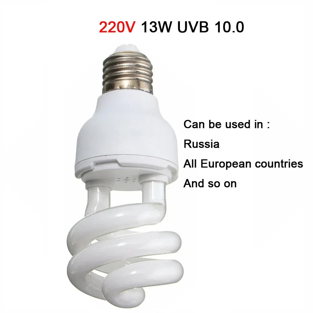 Reptile UVB Basking Bulb — 5.0 or 10.0 Output, E27 Fitting