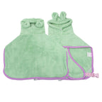 Hooded Dog Bathrobe — Adjustable 300g Microfiber Coat for Bath & Winter