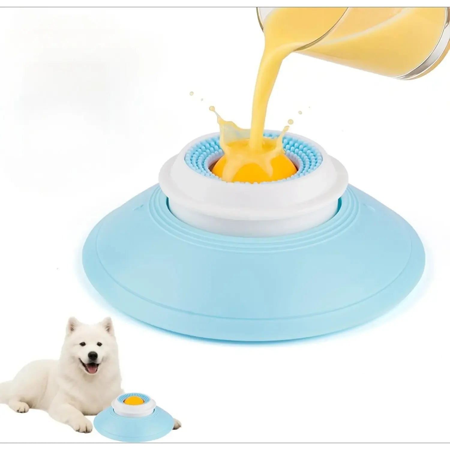 Dog Lick Bowl with Ball (Anti-Slip, Anxiety Relief Slow Feeder)