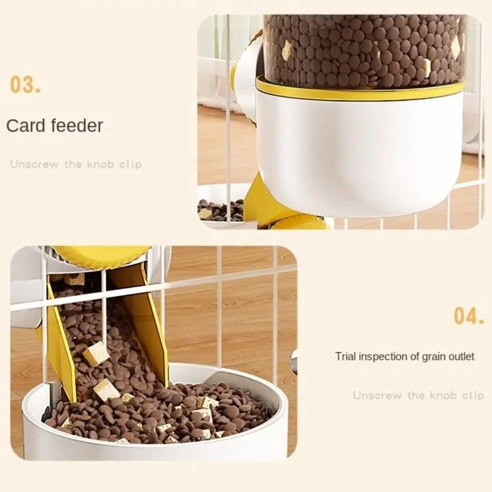 Cage-Hanging Automatic Pet Feeder (Detachable Bowl, Large Capacity)