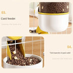 Cage-Hanging Automatic Pet Feeder (Detachable Bowl, Large Capacity)
