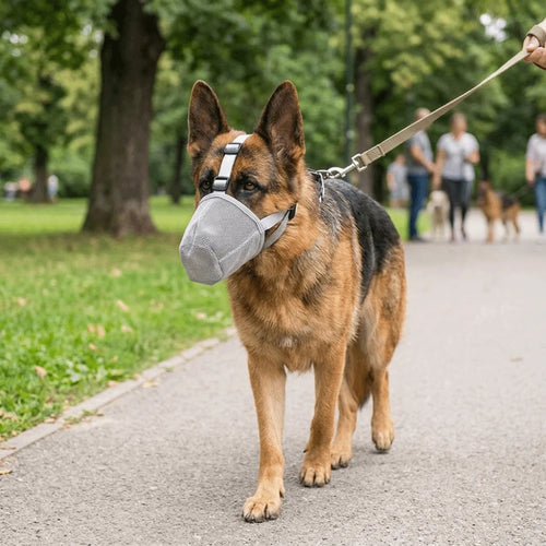 Air Mesh Dog Muzzle (Soft, Flexible, Anti-Bark, Multi-Size)