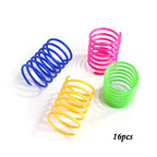 Heavy-Gauge Cat Spring Coil Toys — Bright Colors, 4 to 20-Pack