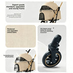 One-Button Foldable Pet Stroller for Dogs & Cats — Smooth-Roll Outdoor Travel Trolley