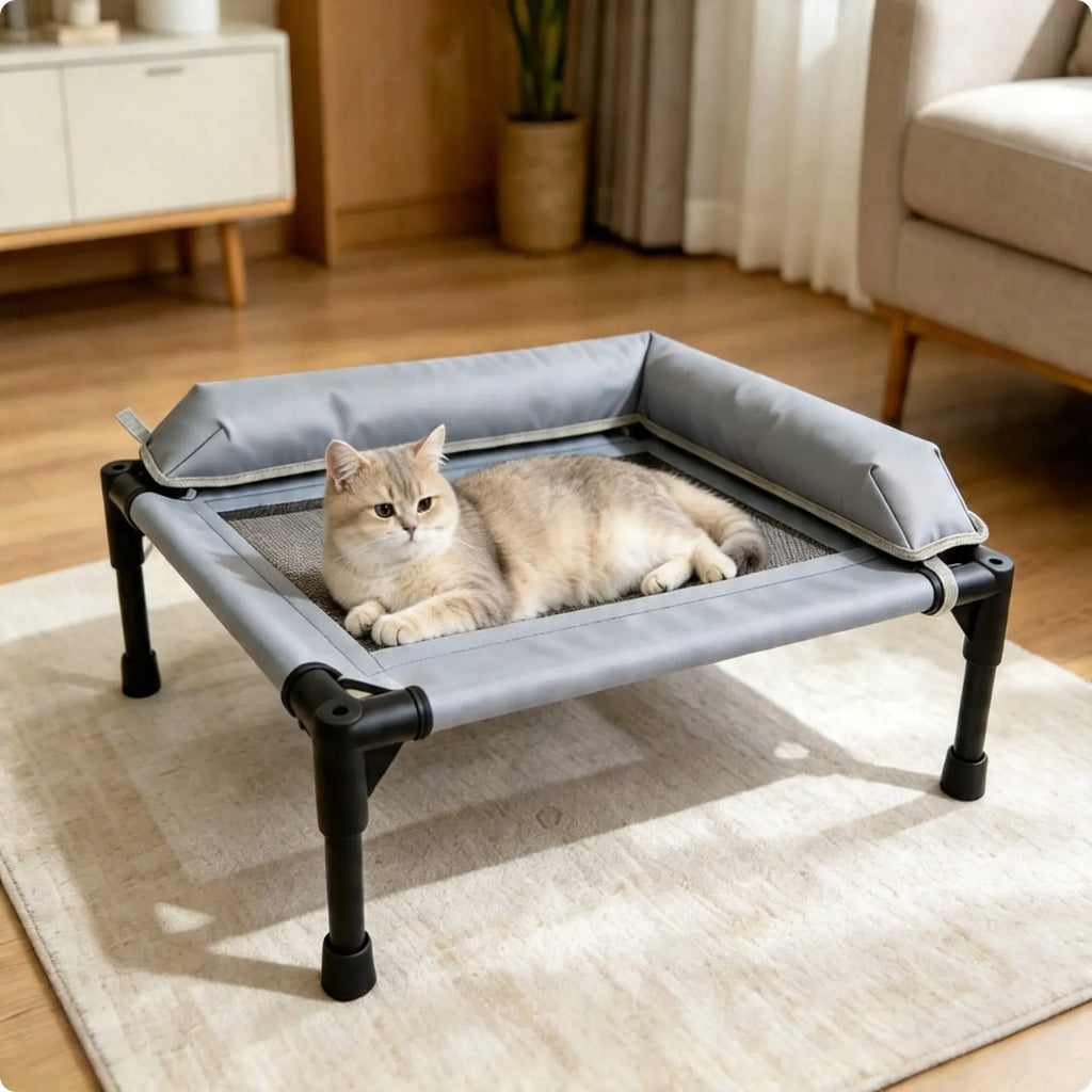 Raised Cooling Pet Cot for Small Dogs, Washable