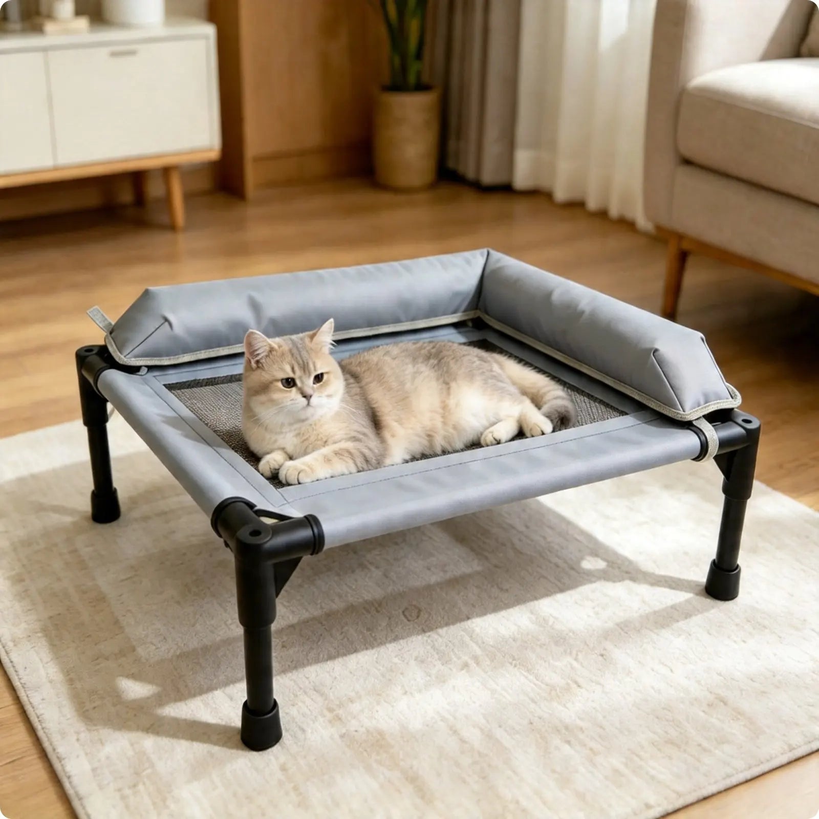 Raised Cooling Pet Cot for Small Dogs, Washable