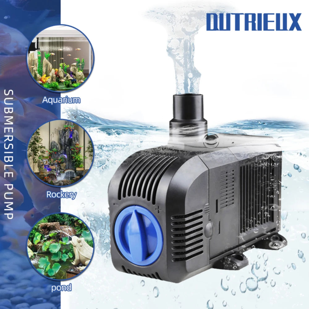 HJ Series Submersible Fountain Pump (500–3000L/H, Adjustable Flow)