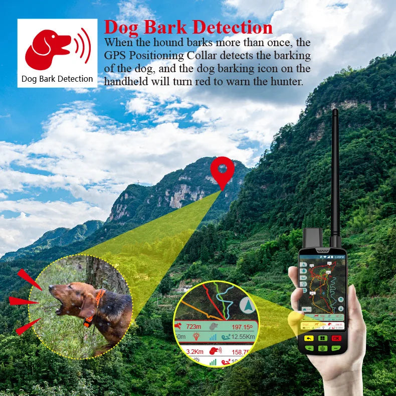 Eseek GPS Hunter Dog Tracker - Handheld & Collar System for Hunting Dogs