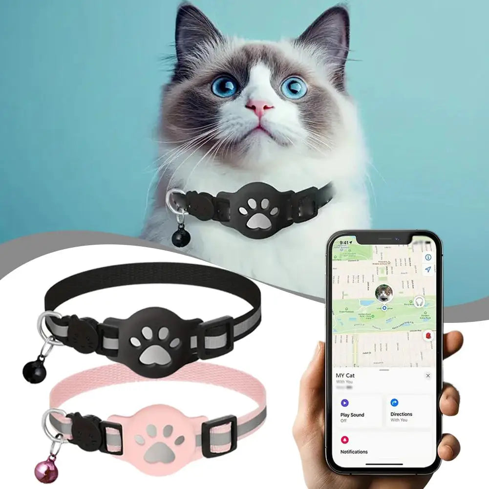 Reflective GPS Tracking Collar for Cats & Dogs (Apple & Android)