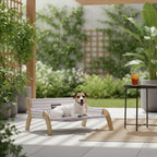 Elevated Wooden Pet Cot, Breathable & Moisture-Resistant
