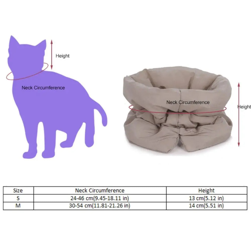 Waterproof Cat Recovery Cone — Adjustable Breathable Anti-Bite E-Collar